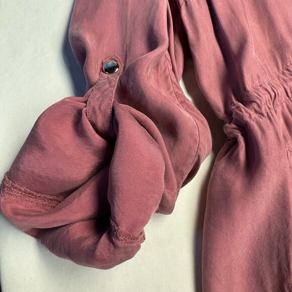 Melloday Asymmetrical Zipper Fall Lightweight Hooded Jacket Women 2X Mauve Pink - Picture 9 of 13